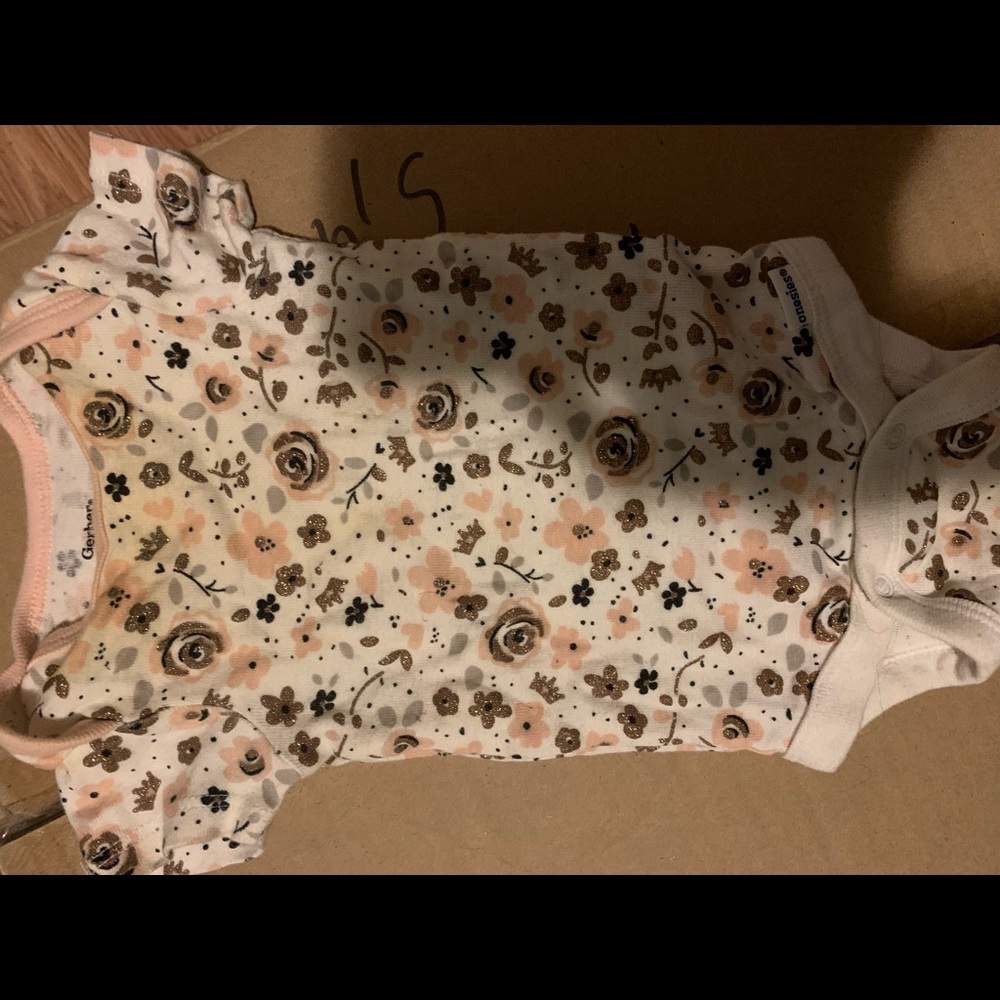Flower one piece for a baby girl